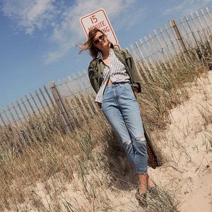 Madewell High-Rise Slim Crop Boy Jean Denim in Elkhart Wash